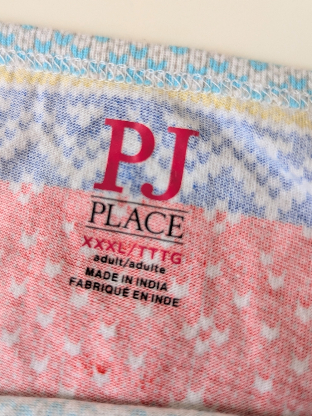 Place Red Multi Holiday Fair Isle Pajama Set XXL Unisex - Picture 3 of 3